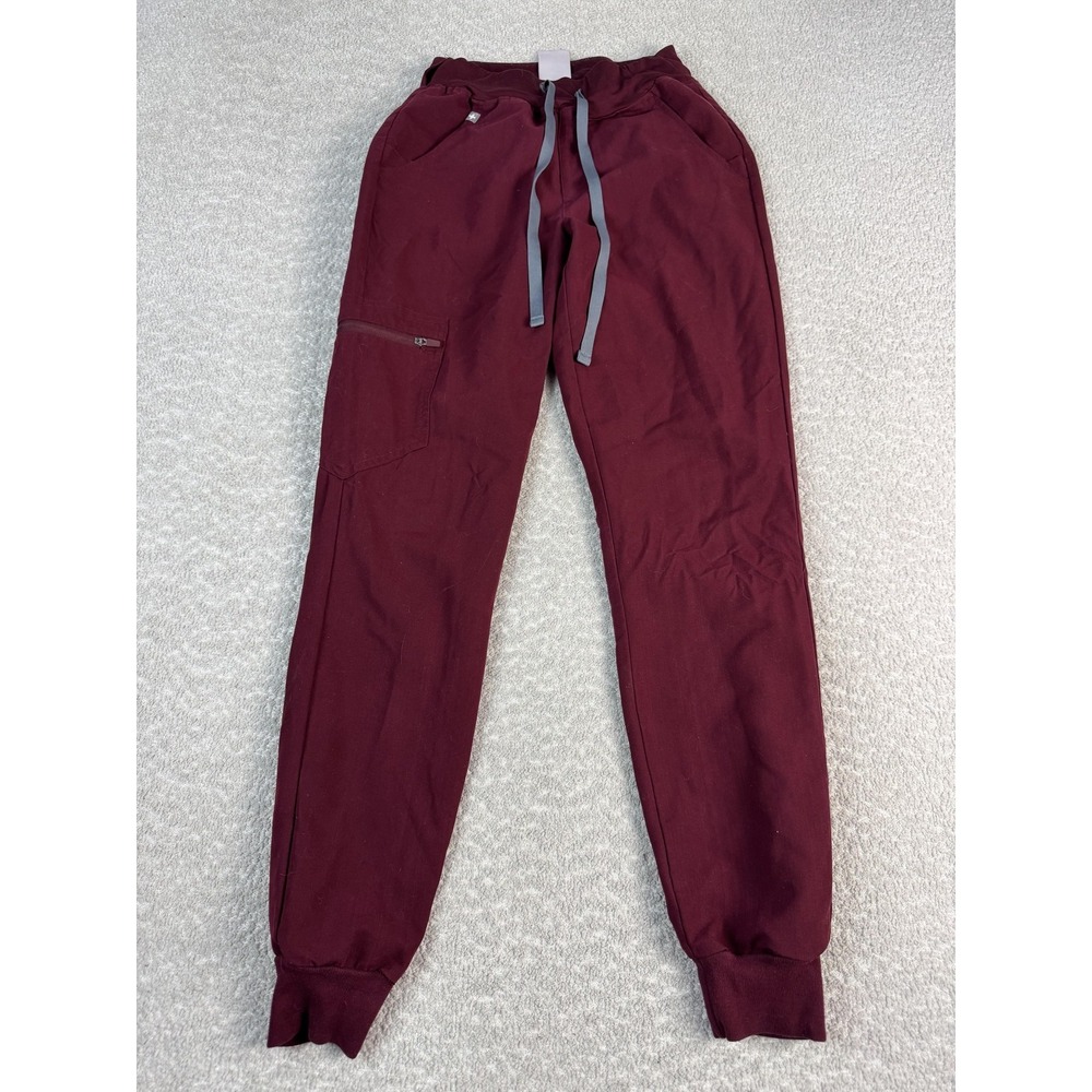FIGS Technical Collection Pants Womens XXS Red Jogger Scrub Pockets W23SW2012